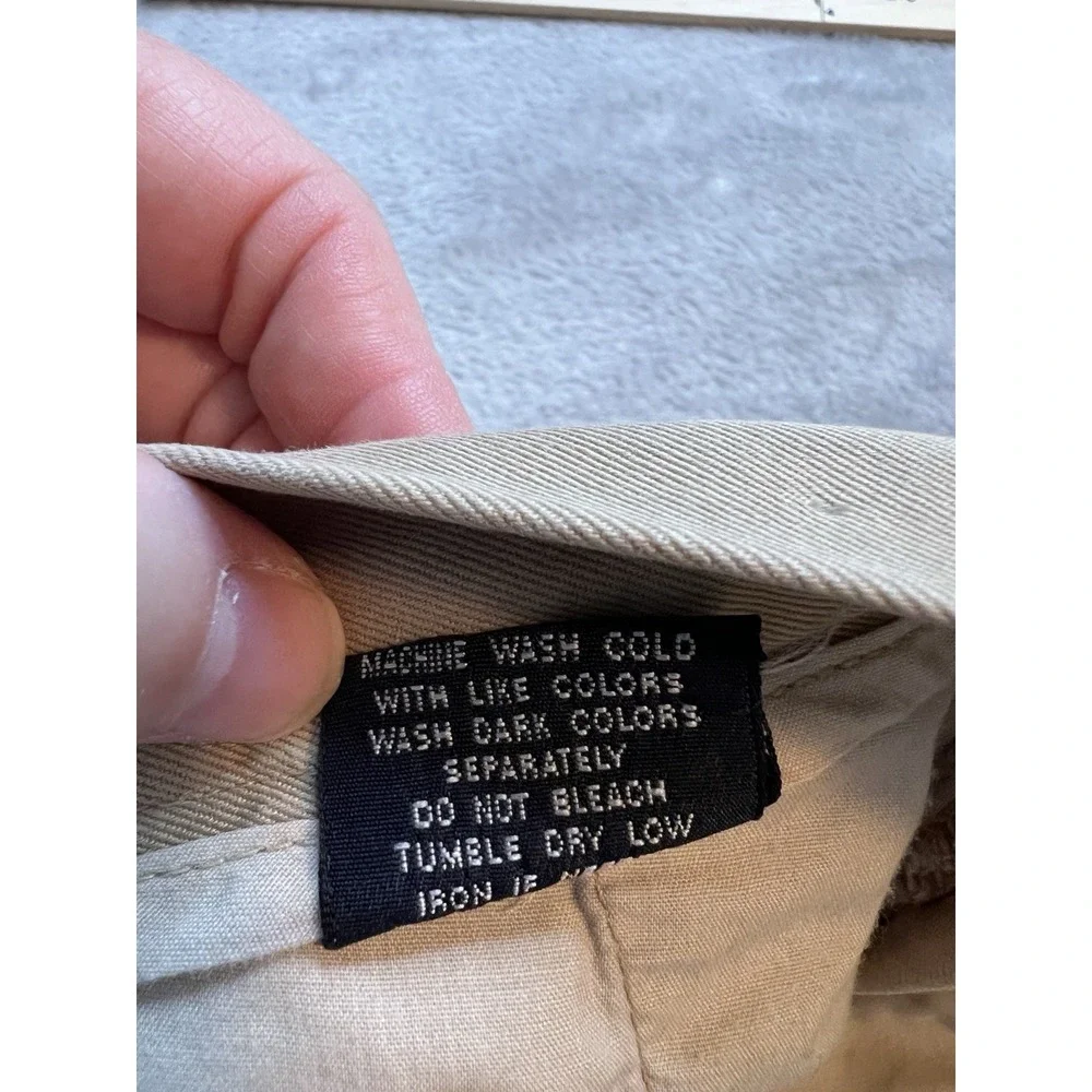 Faconnable Jeans Mens 36 Khaki Chino Pants Straight Leg Cotton Casual